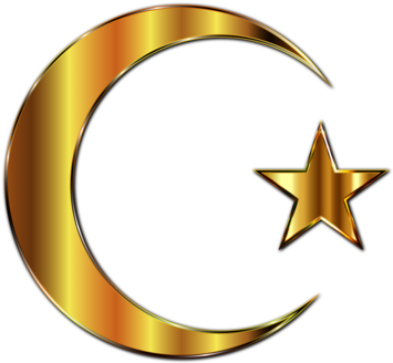 Star And Crescent Moon Lunar Phase - Crescent Moon And Star (367x340)