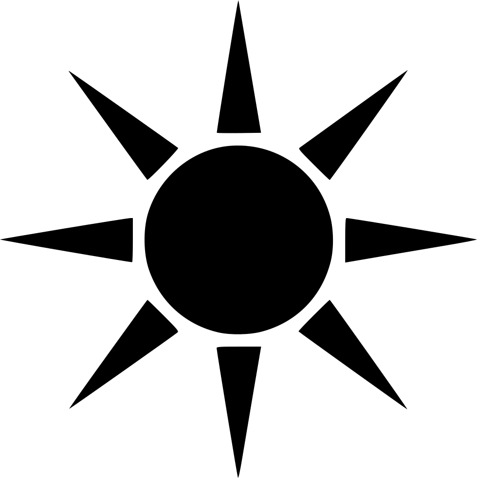 Sun Light Star Comments - Black And White Sun Vector (980x982)