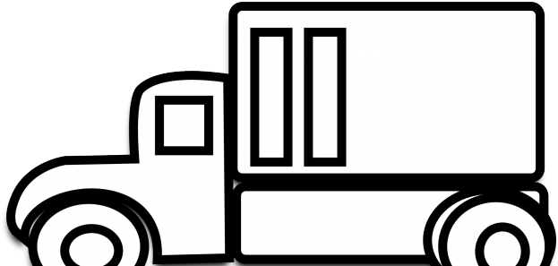 Fire Truck Clipart Long Truck - Car Clipart Black And White Free (640x480)