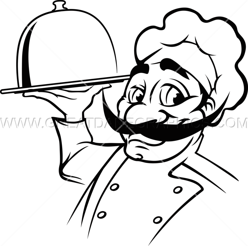 Waiter Chef - Waiter Black & White (825x819)