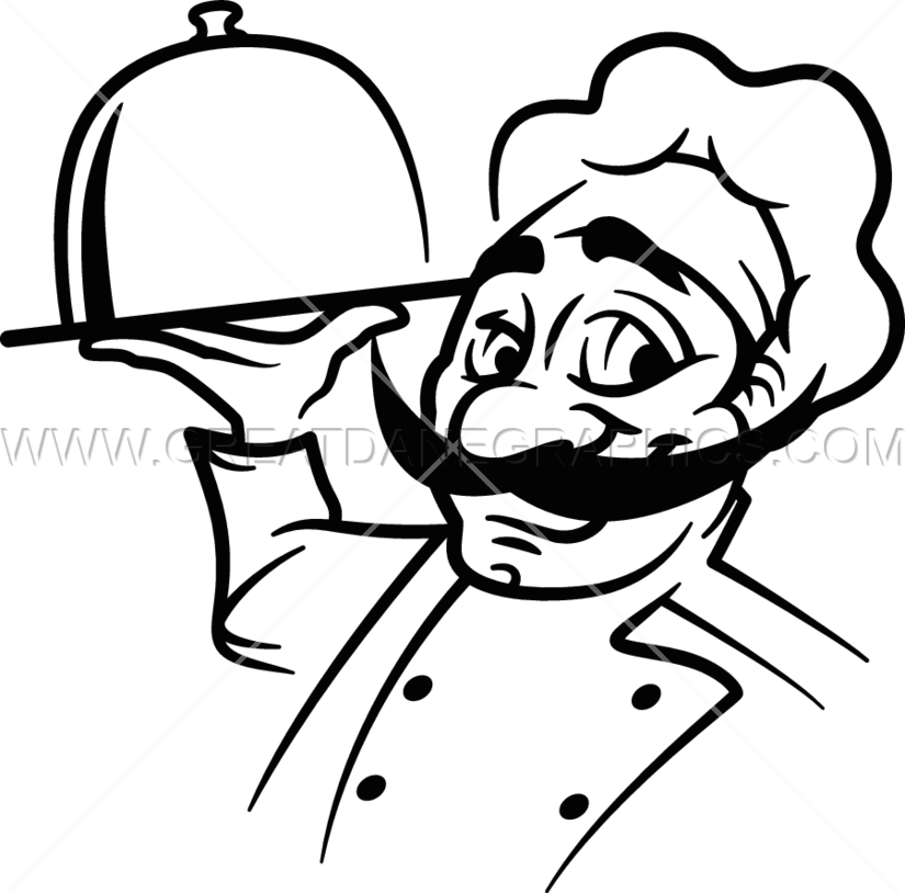 Waiter Chef - Blackline Waiter (825x814)