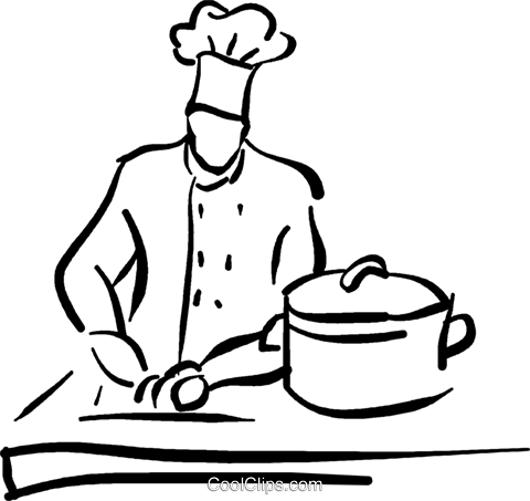 Chef Royalty Free Vector Clip Art Illustration - Cooking Transparent Background (480x453)