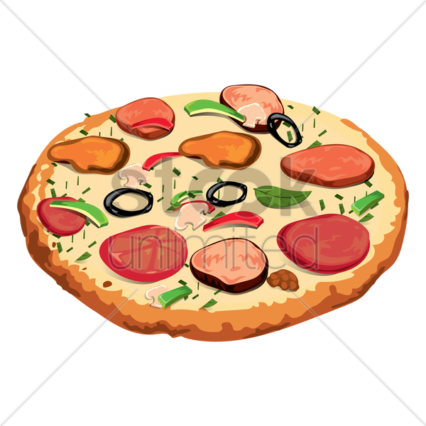 Pizza Clipart Pizza Salami Pepperoni - Pizza (600x600)