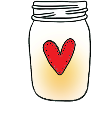 Heart Lanterns - Bumper Sticker (400x408)