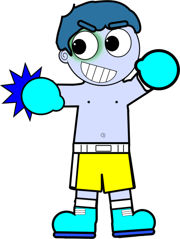 Back > Gallery For Cartoon Golf Clip Art Boy Clipart - Boxing (600x798)