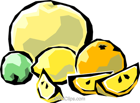 Citrus Fruits Royalty Free Vector Clip Art Illustration - Citrus (480x353)