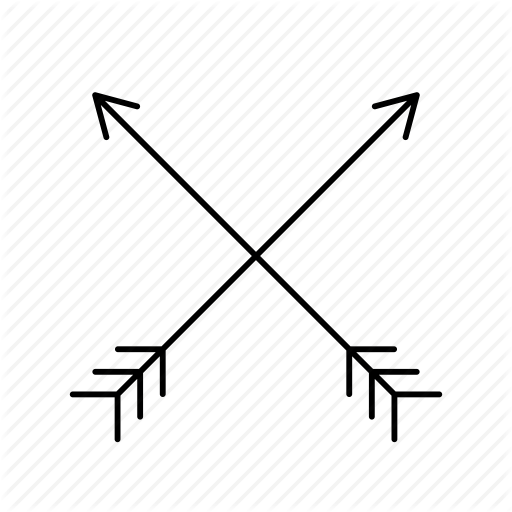 Hipster Arrows Png Clipart Arrow Clip Art - Bow And Arrows Outline (512x512)