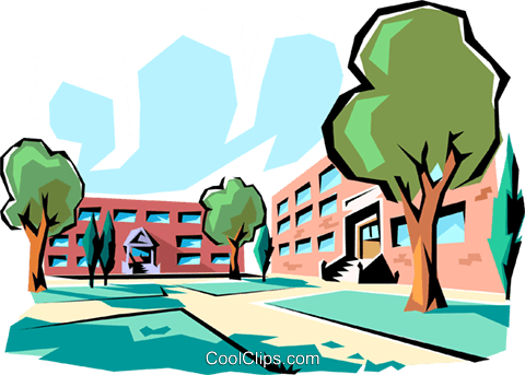 School Royalty Free Vector Clip Art Illustration - Perkhemahan Unit Beruniform Sekolah Rendah (480x343)