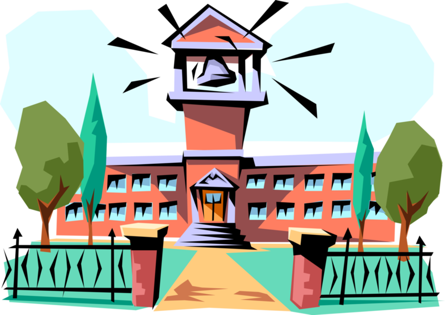 School Building Royalty Free Vector Clip Art Illustration - Comprehensive Crisis And Continuity (coop) Template (900x638)