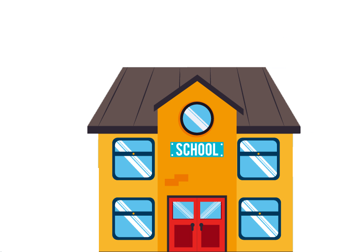 Student Illustration - My School In Cartoon (800x796)