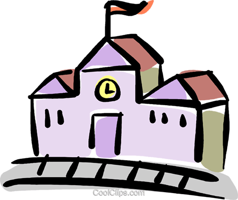 School House Royalty Free Vector Clip Art Illustration - School House Clip Art (480x403)