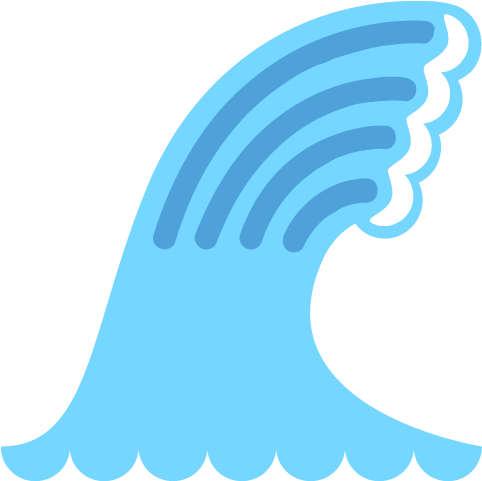 Wave Clipart Emoji - Onda Emoji Png (512x512)