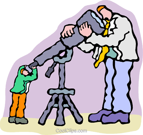 Looking Through Telescope At Man Royalty Free Vector - Looking Through Telescope At Man Royalty Free Vector (480x453)