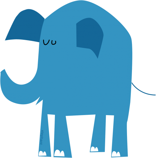 Blue Elephant Shower Curtain (500x508)