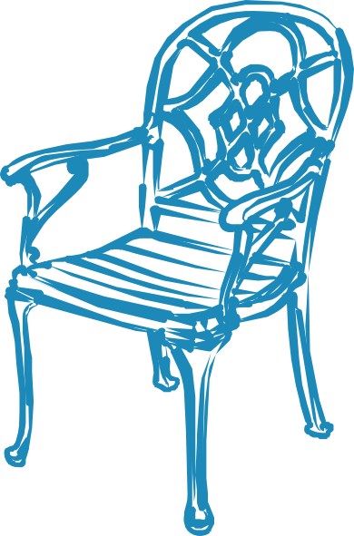 Blue Chair Clip Art (390x591)
