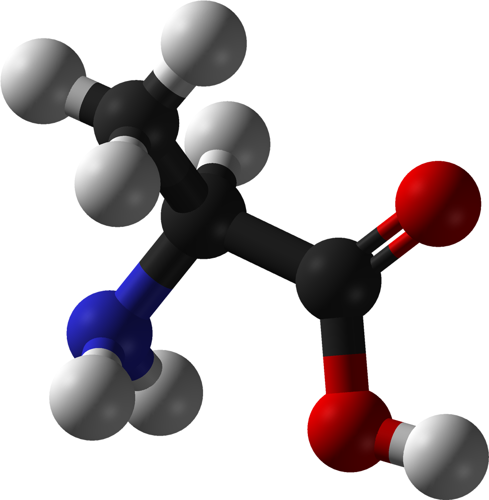 3d Balls And Columns, Size > S - Alanine 3d Structure (1079x1100)