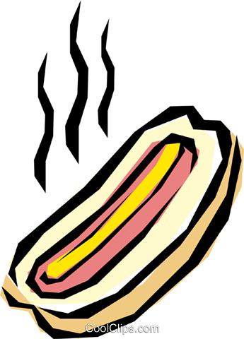 Hot Dog Royalty Free Vector Clip Art Illustration - Mtaa (345x480)