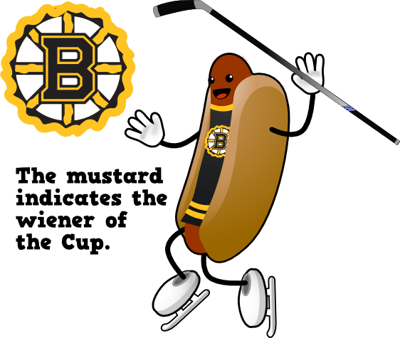 The Mustard Indicates The Weiner - Nhl Boston Bruins 2011 Stanley Cup Champions Black (562x475)