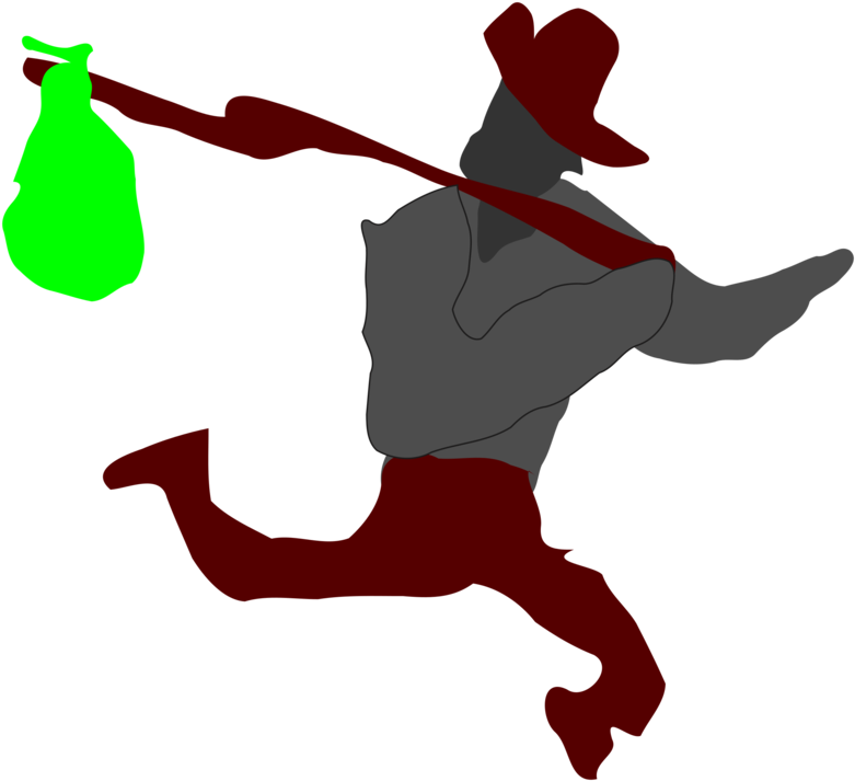 Silhouette Cartoon French Pedestrian Person - Clip Art (818x750)