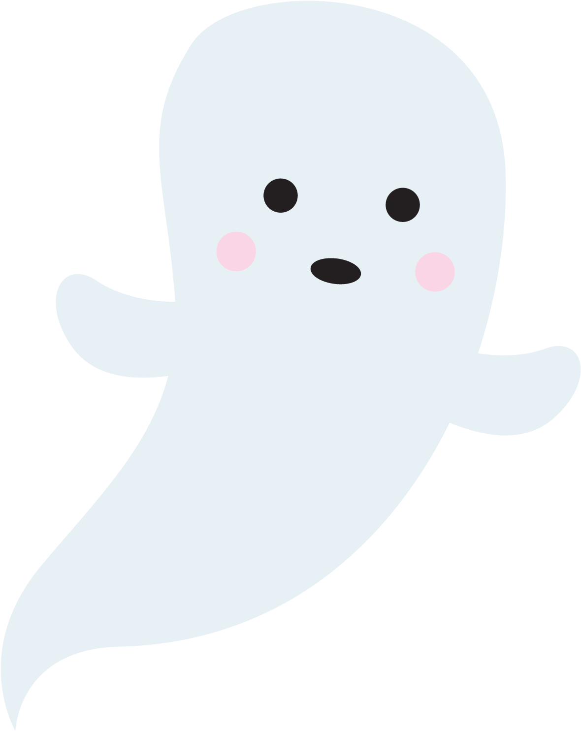 Halloween Ghost Clipart - Ghost (1195x1500)