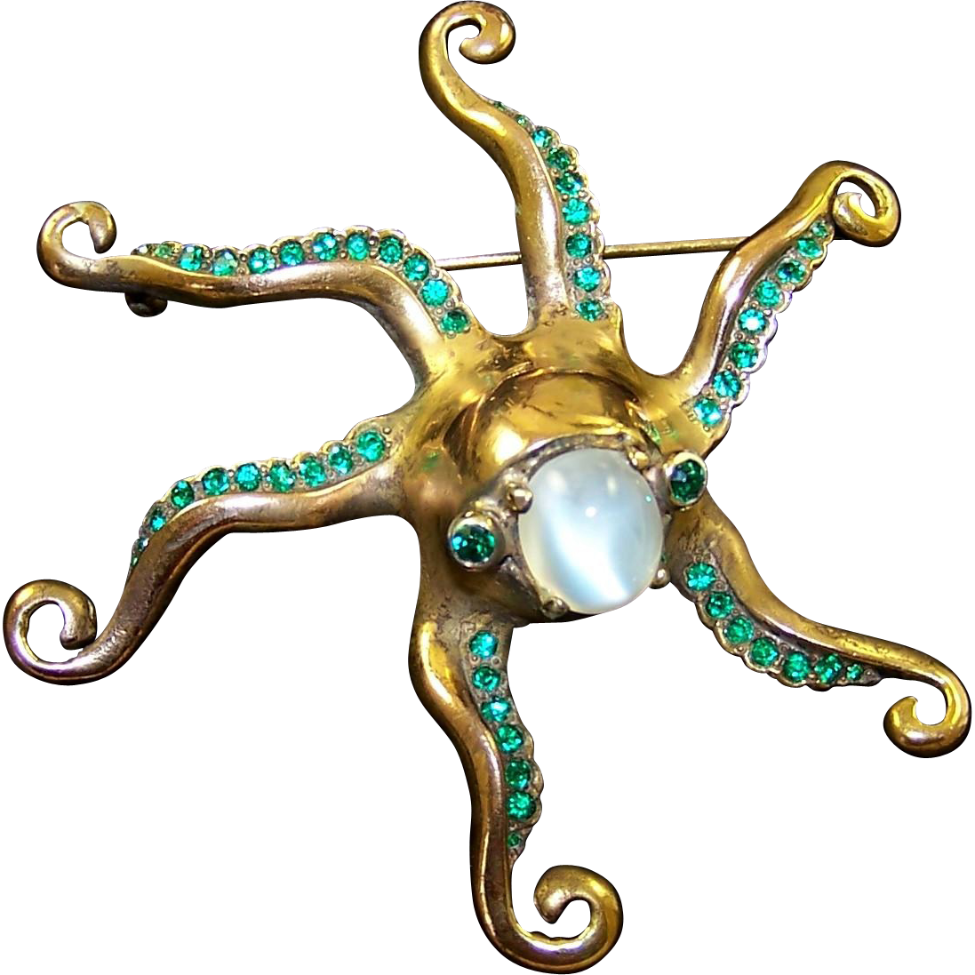 Clipart Octopus Vintage - Gemstone (1097x1097)