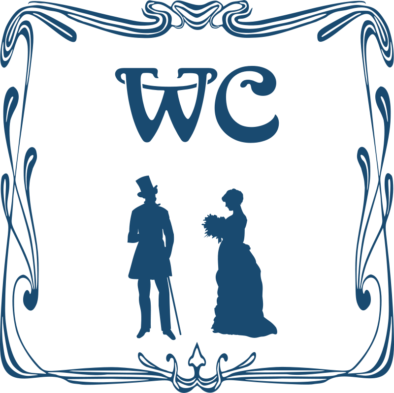 Free Toilet Door Sign - Wc Sign Vintage (800x799)