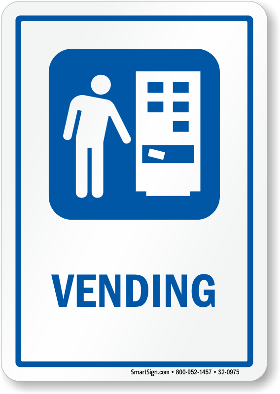 Vending Sign Vending Machine Symbol Sku S2 0975 Bathroom - Sign (568x800)