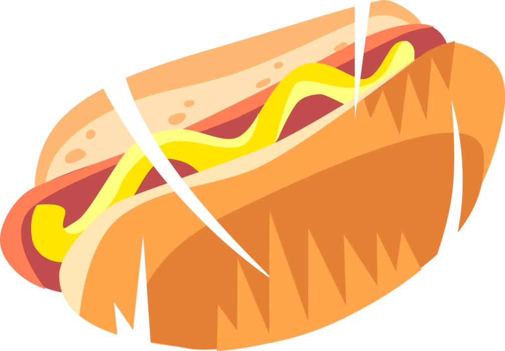 Clip Art Transparent Library Hot Dog Or Hotdog Frankfurter - Cachorro Quente Vetor Png (1008x700)