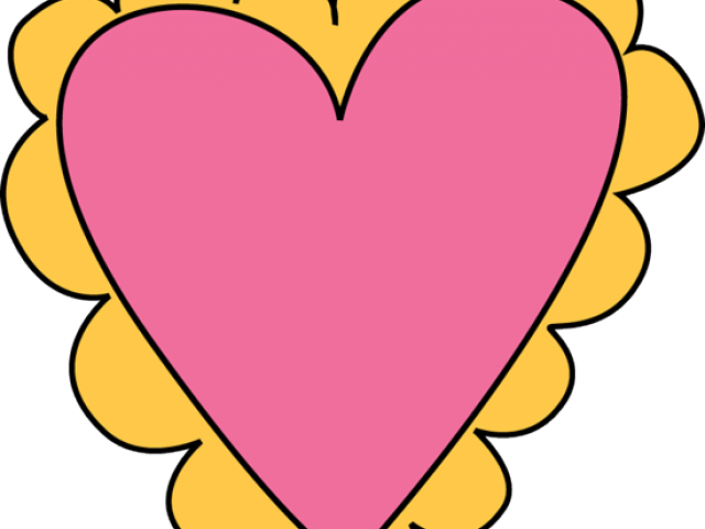 Valentine`s Day Clipart Scalloped Heart - Clip Art (640x480)