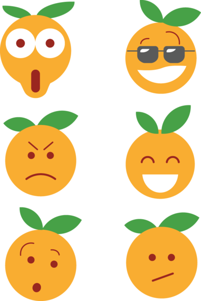 674 Orange Face Cartoon Icons Eps Vector, Vector Clipart, - Cartoon (402x600)
