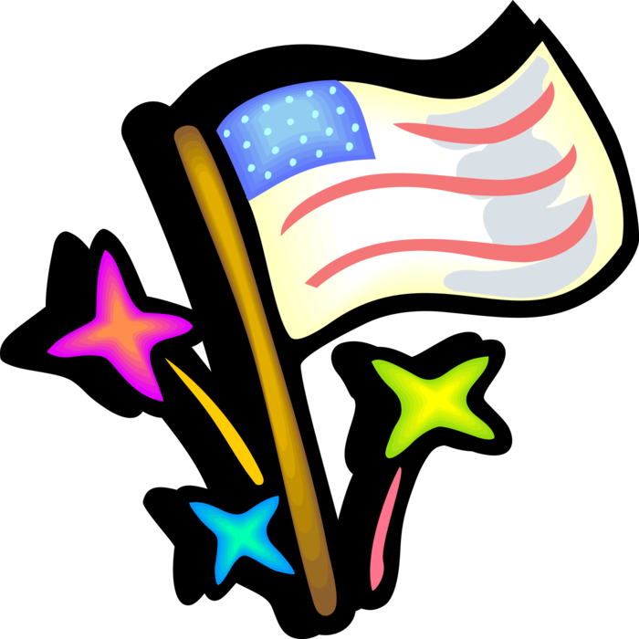 Vector Illustration Of United States Of America 4th - Vector Illustration Of United States Of America 4th (700x700)