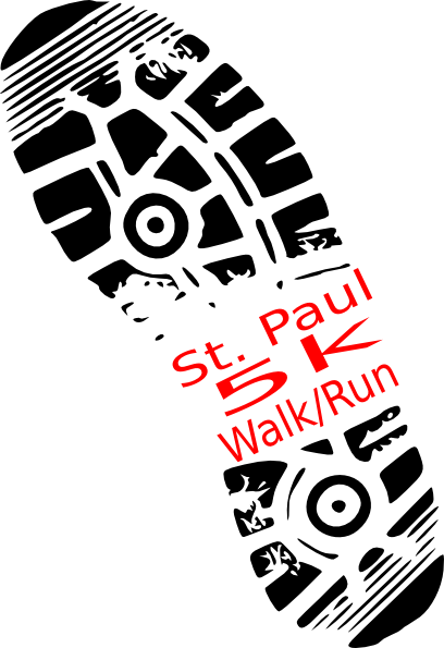 Paul 5k Run Clip Art At Clker - 5k Run Walk (408x595)