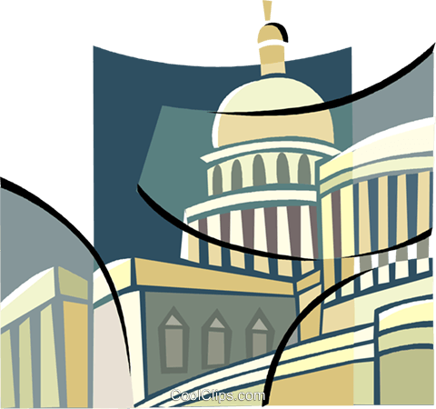 Capitol Building Symbol Royalty Free Vector Clip Art - House Of Representatives Clip Art (480x450)