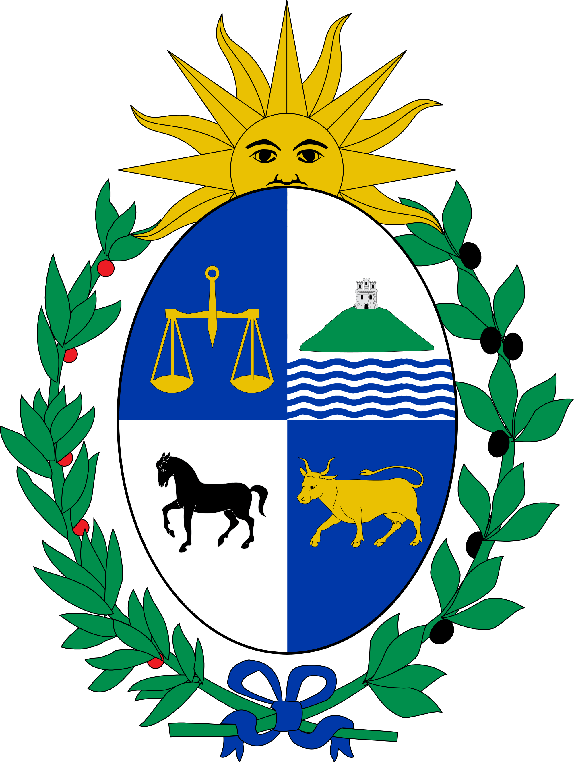 Https - //en - Wikipedia - Org/wiki/uruguay Bolivia, - Uruguay Coat Of Arms (2000x2652)