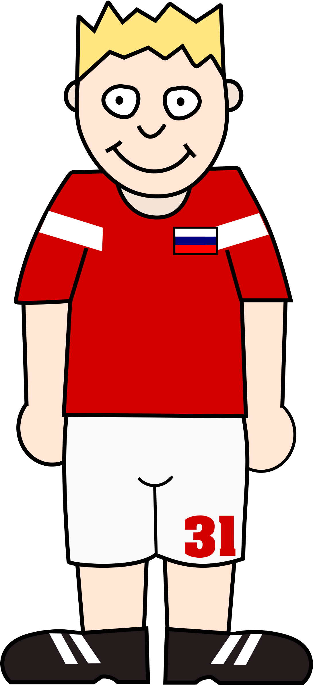 2018 World Cup Iceland National Football Team Uruguay - Soccer Player Clipart Standing (1090x2400)