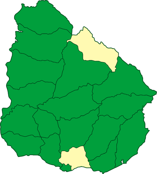 Map Of Uruguay By Hdi - Ubicacion De Las Praderas En Uruguay (542x600)