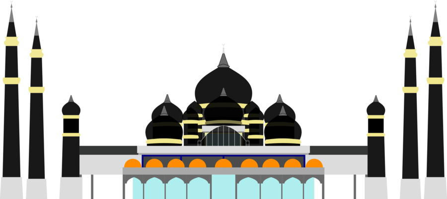 Download Masjid Clipart Crystal Mosque Al Masjid An - Masjid Png (900x402)