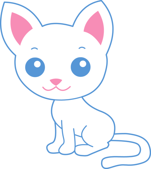 Cute Cat Clipart - Clip Art (490x550)