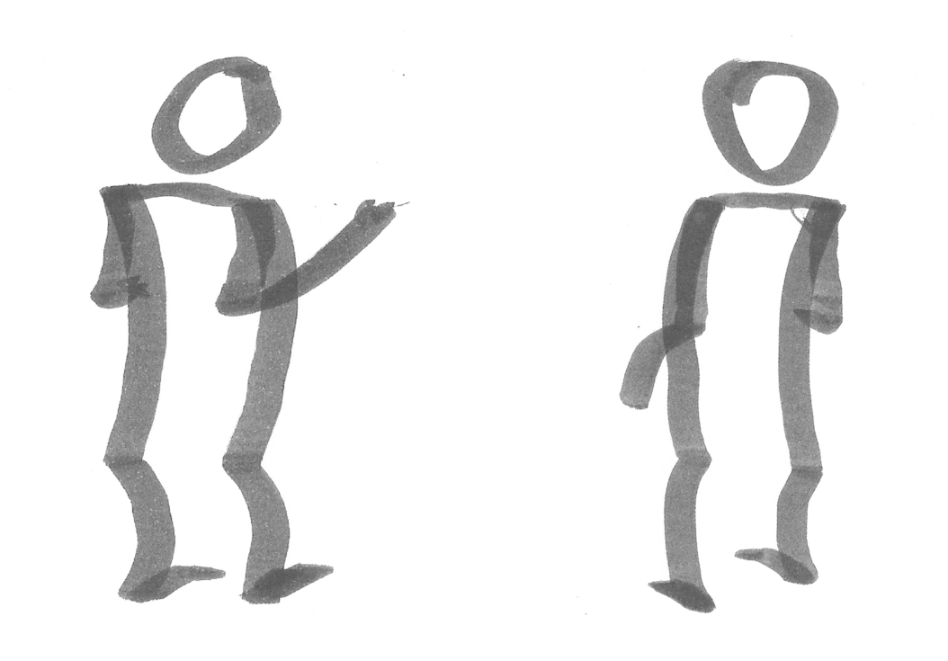 Computer Icons Drawing Art - Two People Clip Art (1061x750)