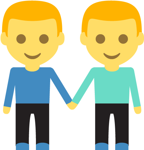 Two Men Holding Hands For Facebook Email - Men Holding Hands Cartoon (512x512)