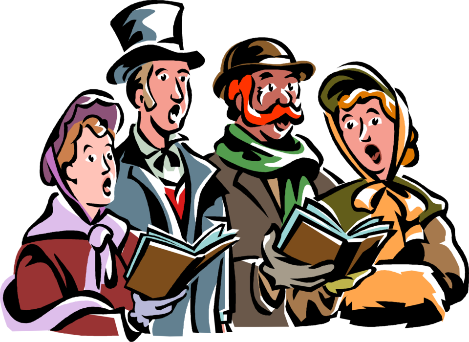 Christmas Carolers Images - Christmas Caroler Vector Png (960x700)