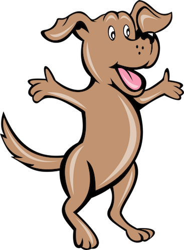 Tale Of A Dog - Cartoon Dog Standing (367x500)