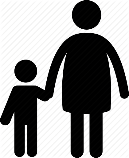 Parent And Child Walking Png - Parent Holding Child's Hand Clipart (420x512)