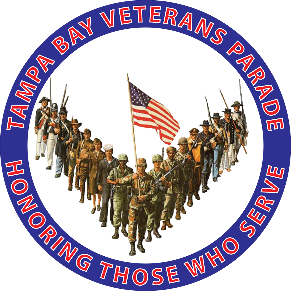 Tampa Bay Veterans Parade - U S Veteran Throw Blanket (1024x1024)
