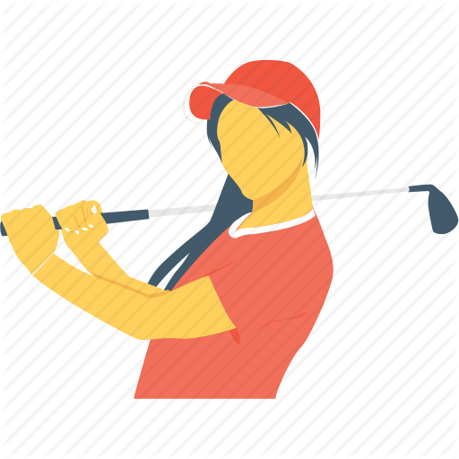 Free Download Golfer Lady Clipart Golf Clip Art - Stock Illustration (512x512)