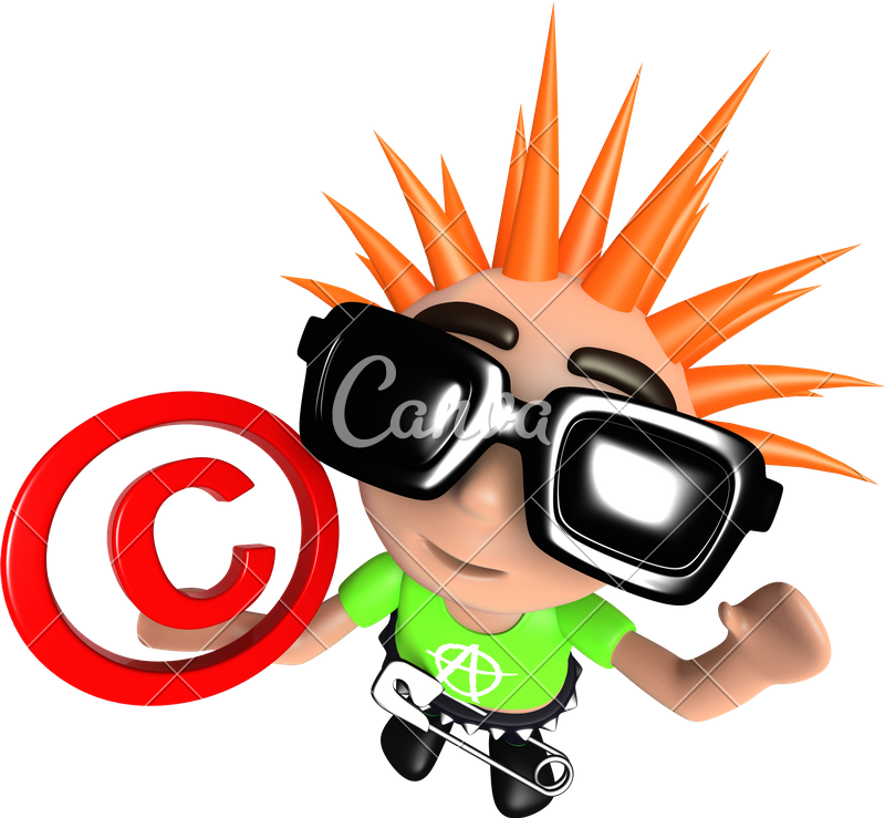 3d Funny Cartoon Punk Rocker Kid - Stock Photography (800x739)