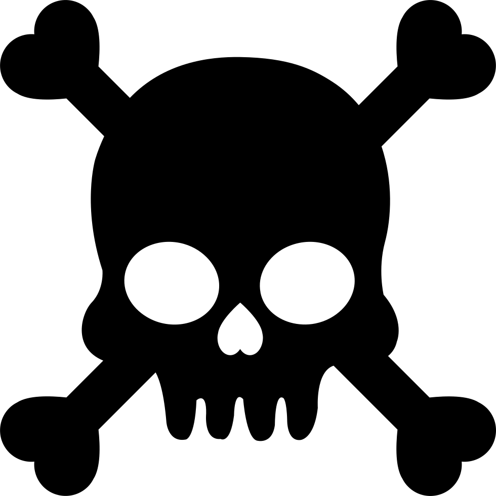 Dog Skull Clip Art Library Techflourish Collections - Skull And Bones Silhouette (980x980)