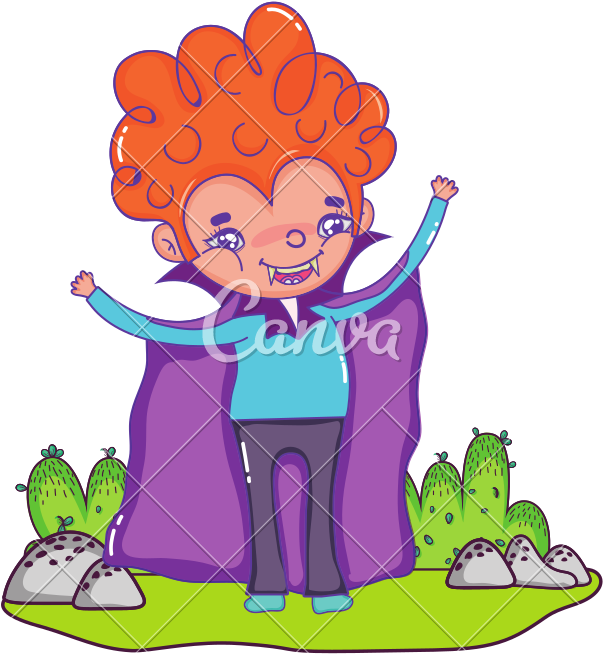 Funny Boy Vampire Costume In The Landscape - Costume (800x800)