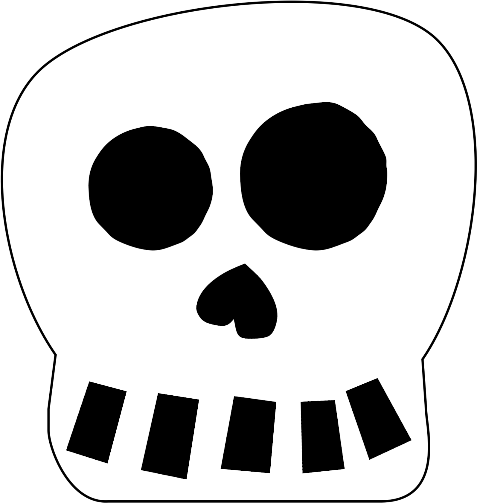 Free Printable Halloween Skull Decoration Banner Paper - Halloween Skull Printable (1736x1736)
