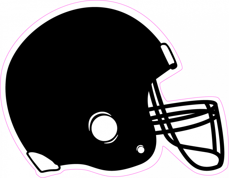 Printable - Black Football Helmet Clipart (800x622)
